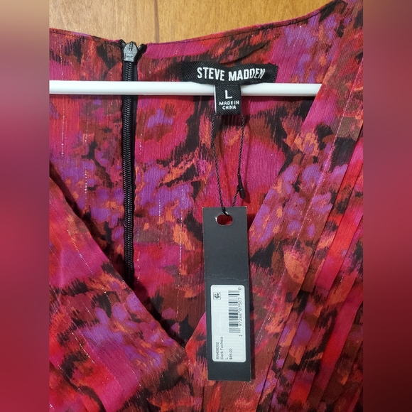 Steve Madden Rami Dress - Dark Fuschia - Picture 5 of 5